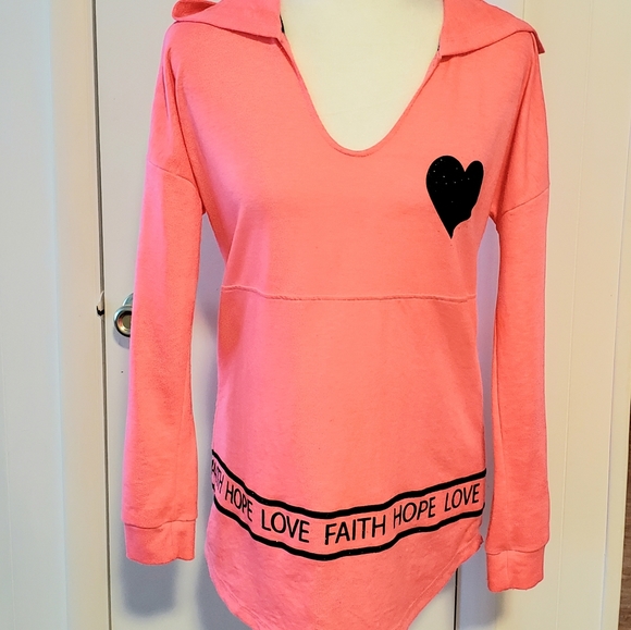 neon coral hoodie